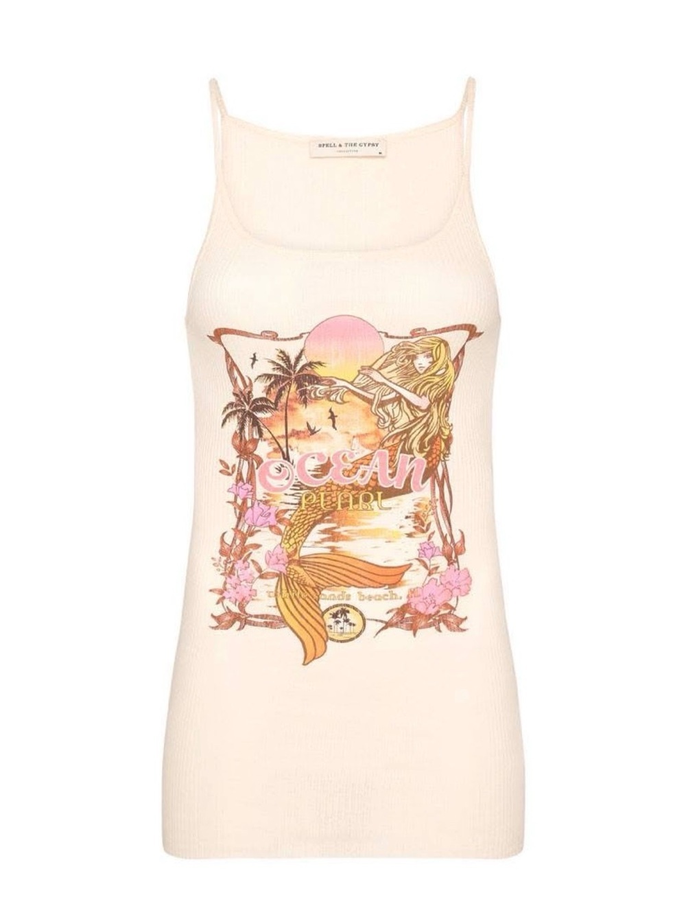 Spell & The Gypsy Ocean Pearl Organic Singlet NWT M